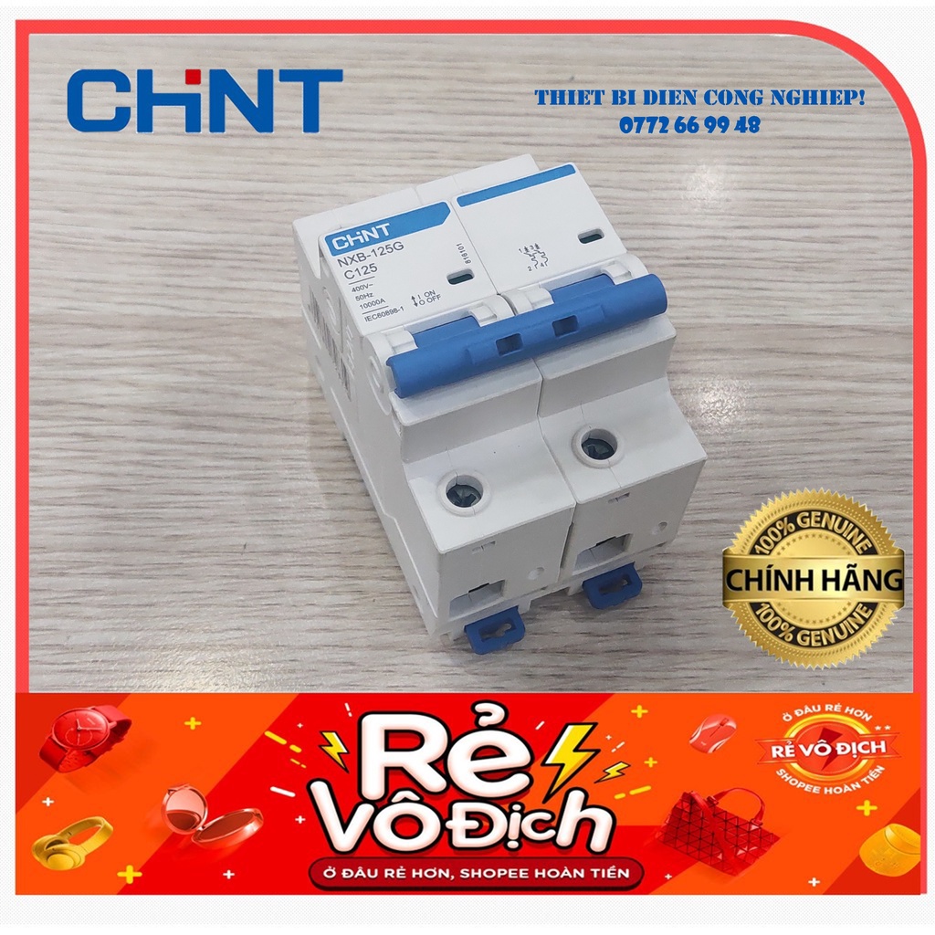 MCB 2 pha 80A~125A NXB-125G Chint