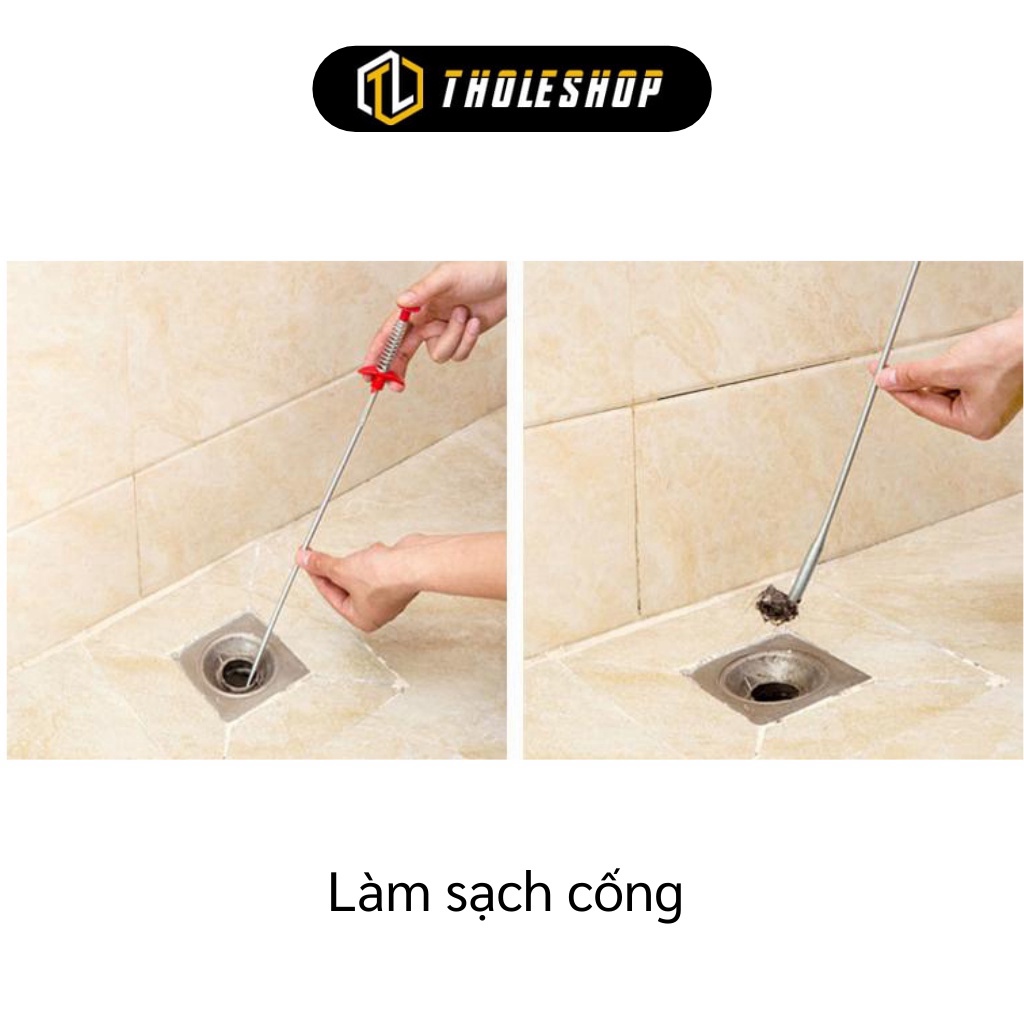 GIÁ SỈ Dụng cụ thông tắc 2 in 1 với lò xo thép cơ động, loại bỏ cặn bã từ trong ống 4000