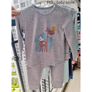 Bộ dài tay cài vai smoothy họa tiết cho bé trai/bé gái Little Love