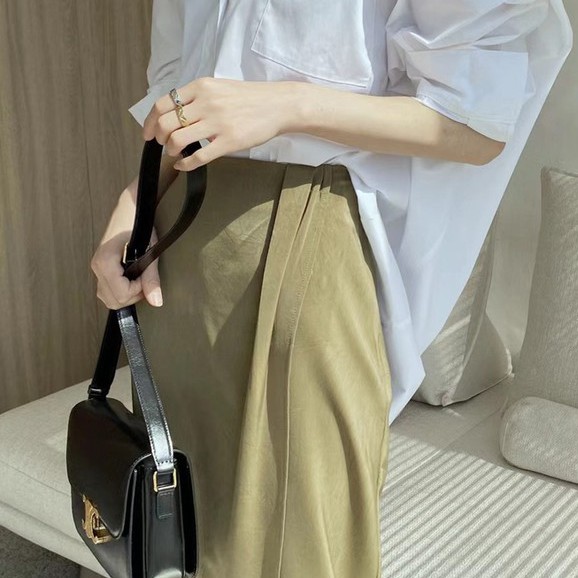 Chân Váy Dài Vạt Chéo Xẻ Cao Siêu Cá Tính - V11 | BigBuy360 - bigbuy360.vn