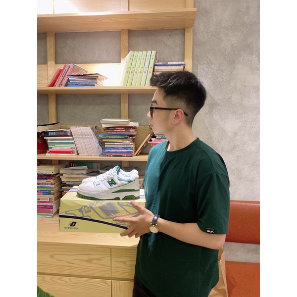 Giày thể thao sneaker nam nữ NB550 màu xanh lá