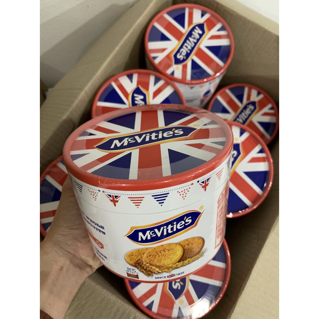 Bánh quy lúa mỳ McVities Digestive (Bánh ăn kiêng) HÀNG TẾT 2023 hộp giấy 227.5g
