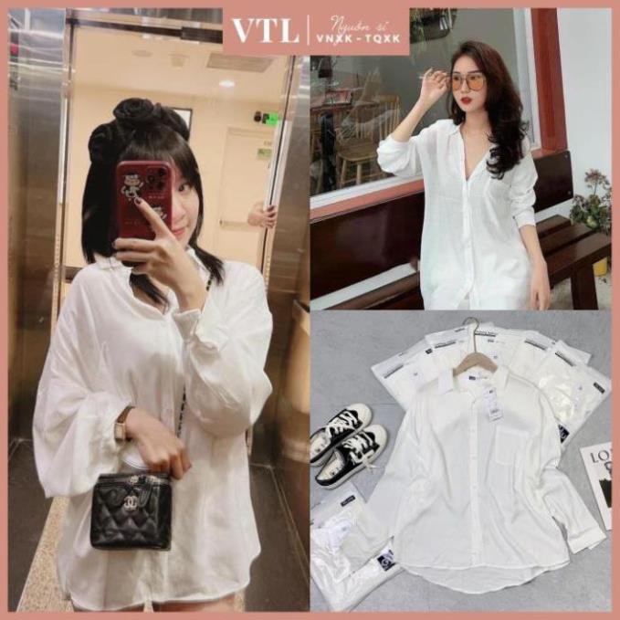 SƠ MI GUU TRẮNG OVERSIZE, SƠ MI ĐŨI, HÀNG CAO CẤP | BigBuy360 - bigbuy360.vn