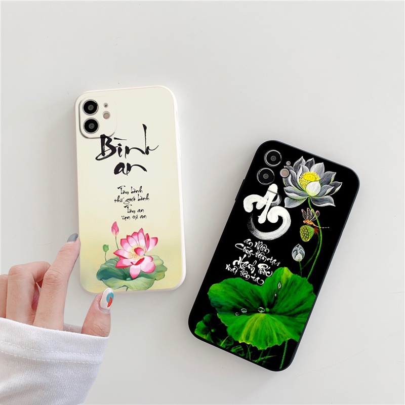 Ốp iphone chống sốc bình an đơn giản viền vuông ốp lưng iphone x/xr/xs/xsmax/6/6s/se2020/13pro/12promax/11promax