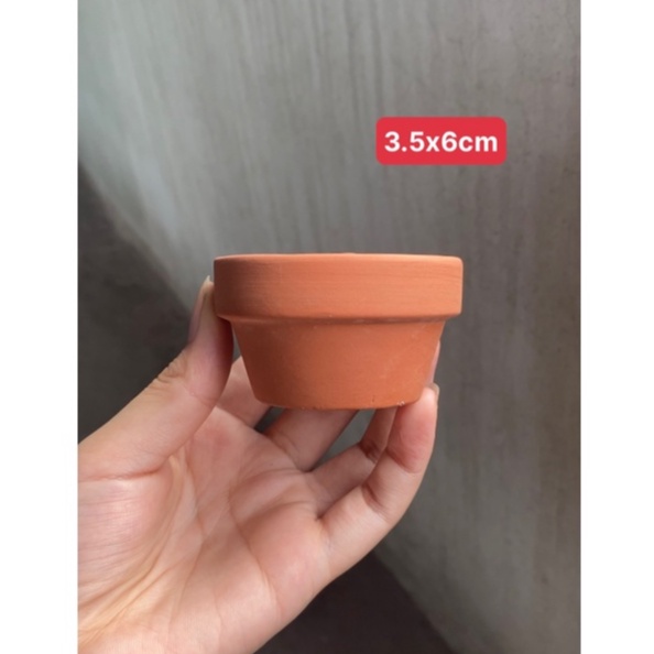 Chậu đất nung 3.5x6, 6x6, 8x8 - chậu mini trồng sen đá, xương rồng / chậu nâu đất: 4x6, 5x5, 7x6, 7x7,..