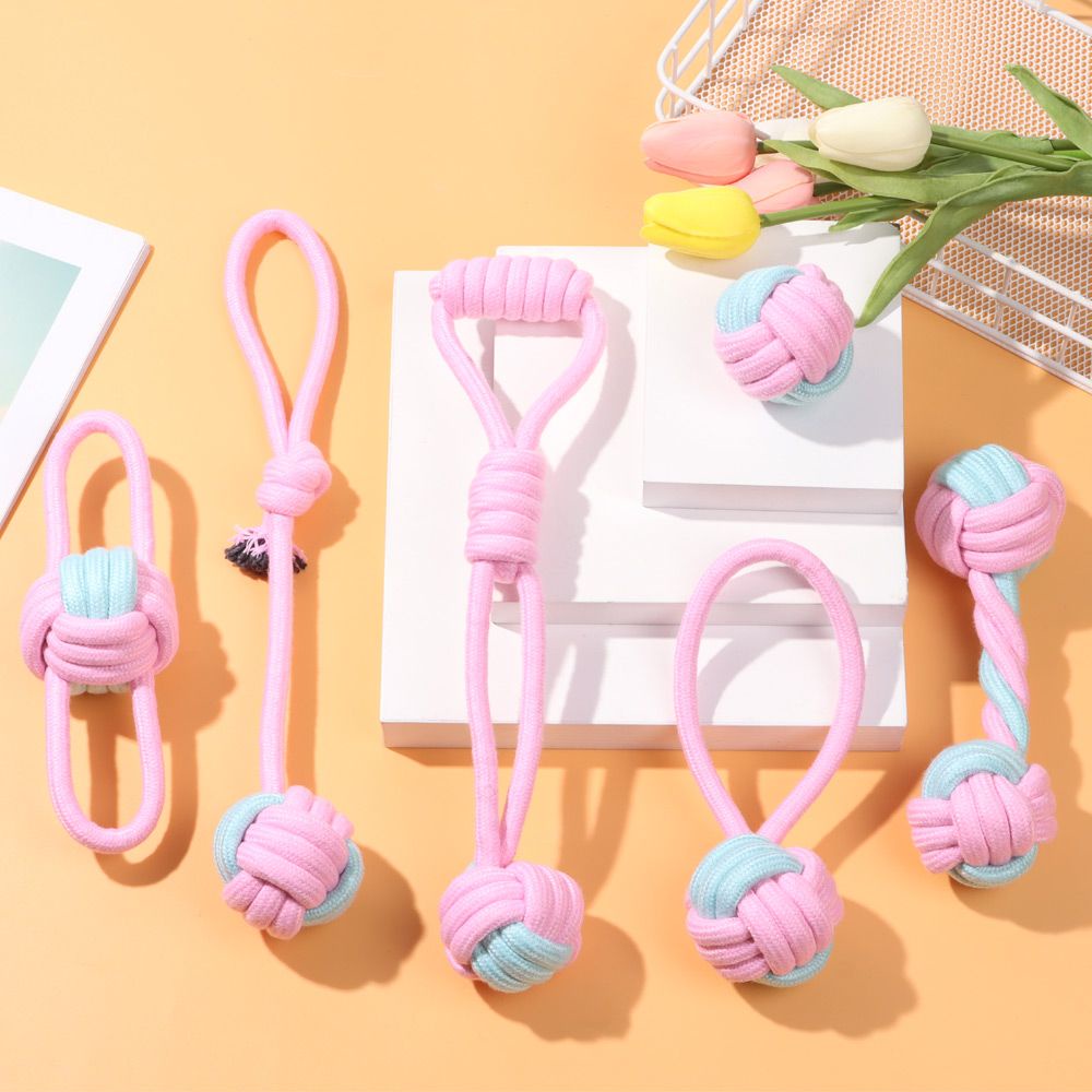 Đồ chơi nhai gặm bằng dây thừng cotton chống cắn tùy chọn kiểu dáng dành cho thú cưng