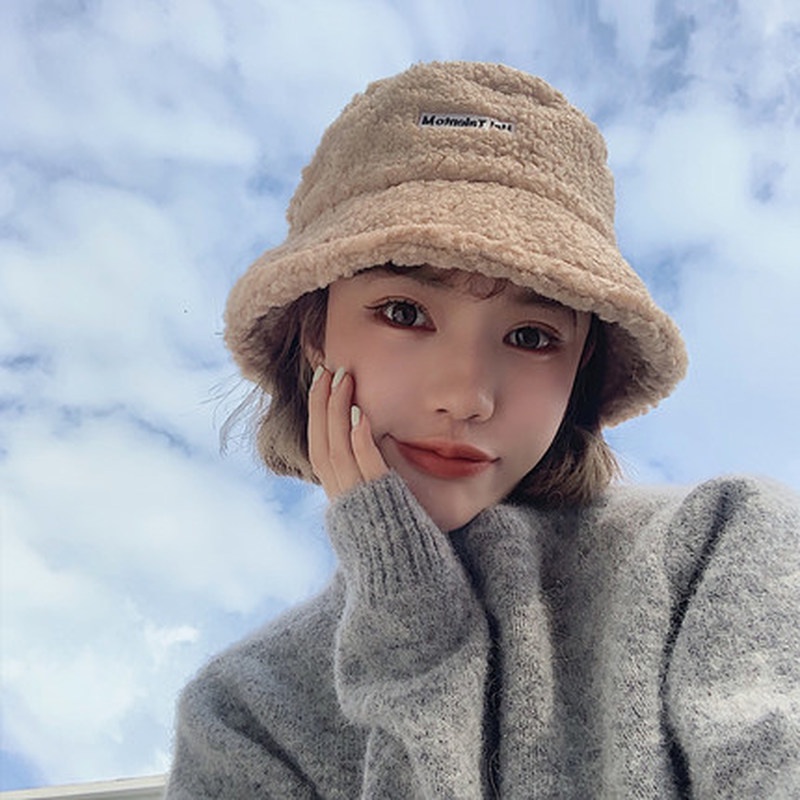 Nón Tai Bèo Bằng Vải Nhung Lông Cừu Nhân Tạo Dày Dặn Giữ Ấm Hợp Thời Trang Mùa Đông