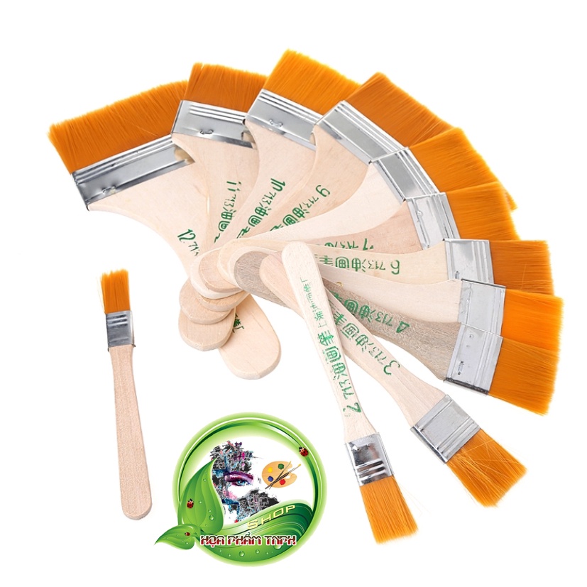 Chổi Vẽ Sơn Dầu Màu Nước Acrylic, Sơn Tường, Màu 3d Tranh Vẽ Các Loại Nhiều Size Lựa Chọn , Tay Cầm Bằng Gỗ Chất Lượng
