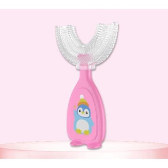 Bàn chải đánh răng cho bé 1 tuổi 2 tuổi 2 tuổi 3 tuổi chữ U silicon mềm mại tập đánh an toàn