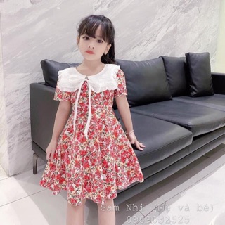 Váy hoa nhí dáng xoè kèm nơ xinh xắn