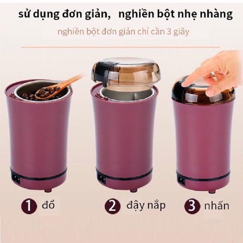 Máy Xay Cà Phê Nghiền Bột Mini Cầm Tay Đa Năng - Máy Xay Các Loại Hạt Ngũ Cốc, Gia Vị, Dược Liệu, Hạt Cà Phê