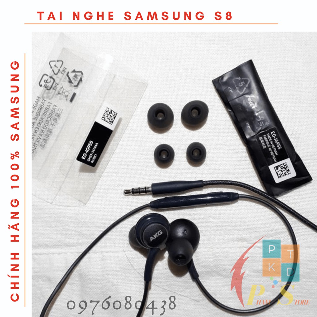 Tai Nghe Samsung Chính Hãng AKG S8 Có Dây Nhét Tai Cho Điện Thoại Samsung S7,S8,S9,S10, Sony, Xiaomi, Oppo Chui Tròn