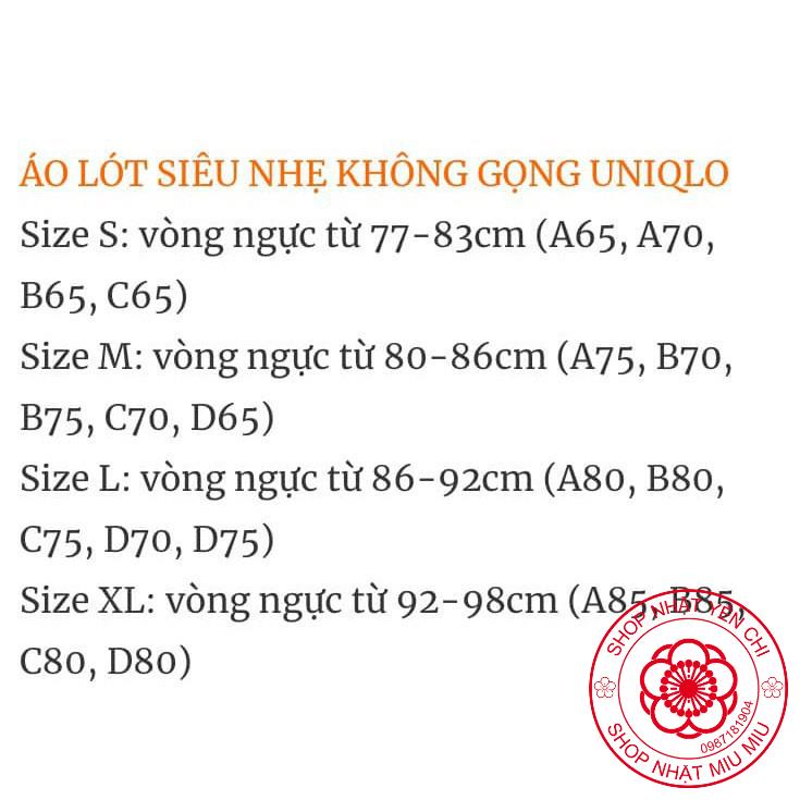 Áo Lót Uniqlo không gọng Nhật Bản
