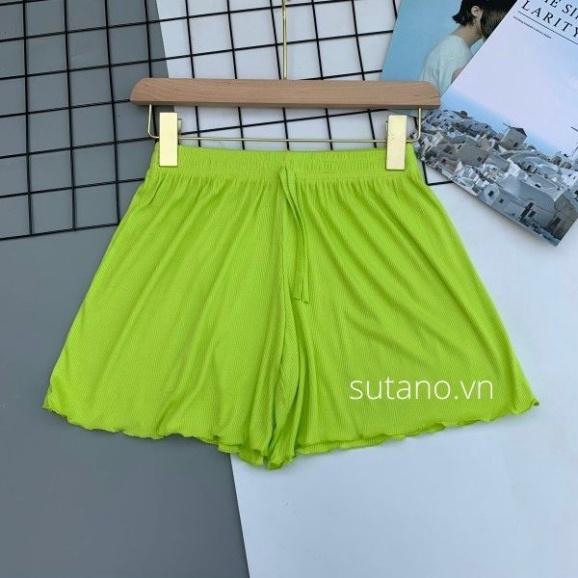 Quần short thun lạnh cạp chun - sooc mặc nhà mùa hè, Quần ngủ vải cotton mịn mát co giãn coco land chất đẹp