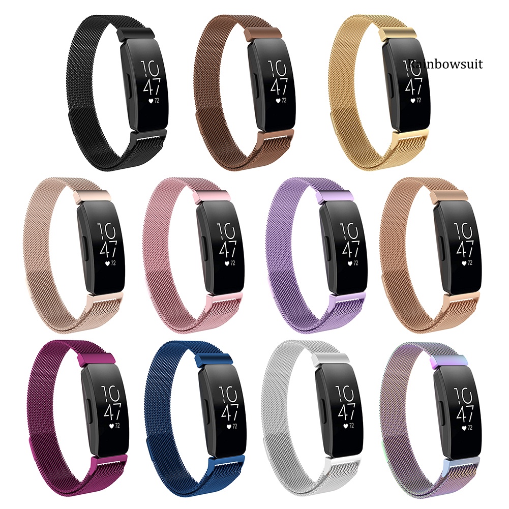 Dây Đeo Inox Dạng Lưới Cho Đồng Hồ Thông Minh Fitbit Inspire Hr