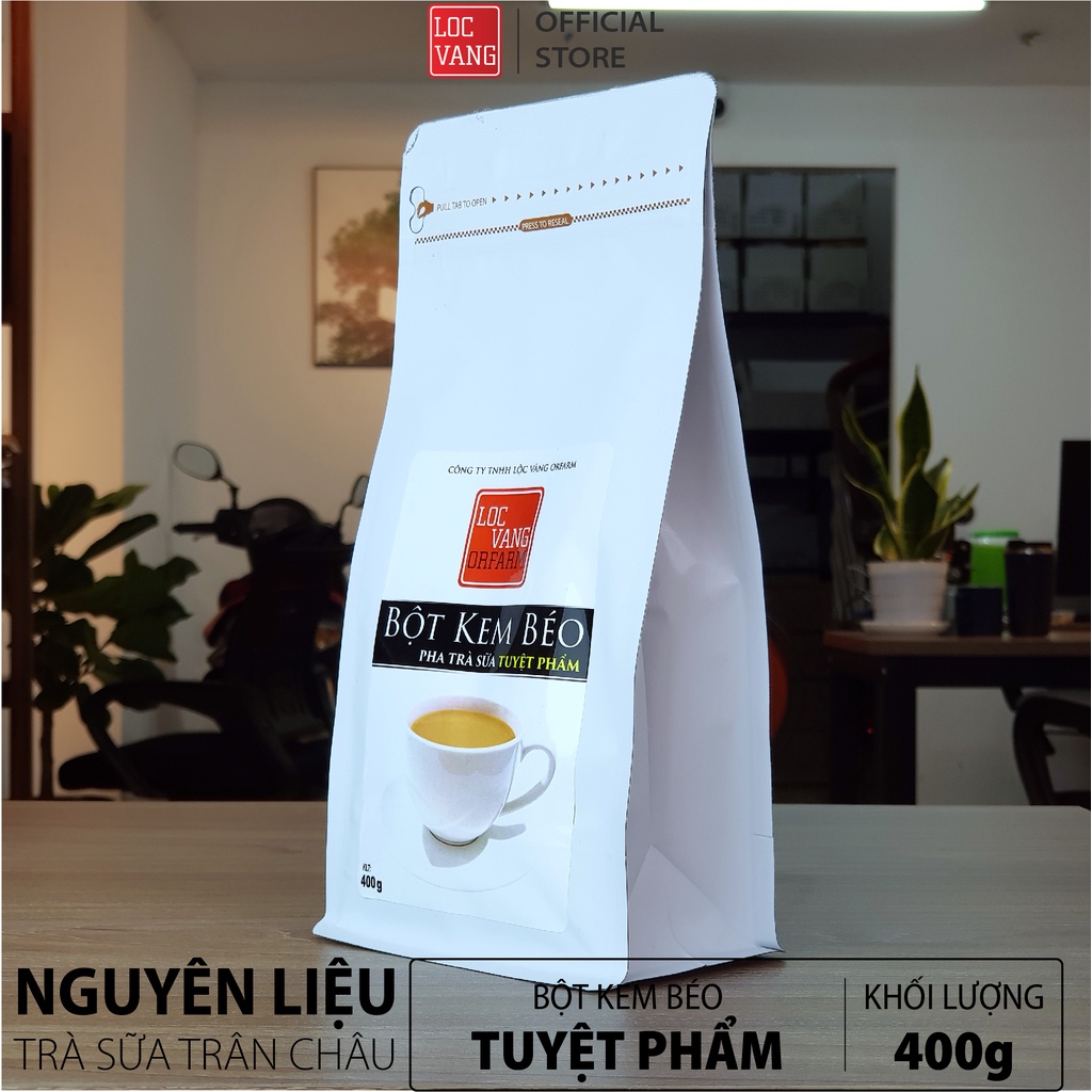 Bột Kem Béo Nguyên Liệu Làm Trà Sữa Trân Châu Tự Pha TUYỆT PHẨM 400g