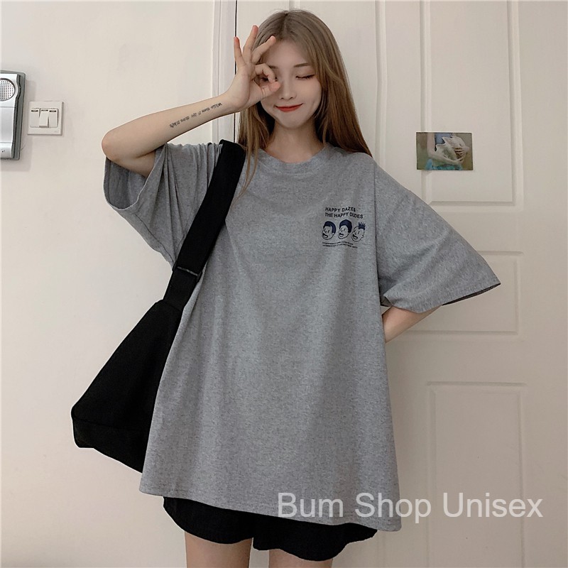 Áo Phông Nữ Unisex From Rộng - TTL809 3 Cậu Bé - Chất Cotton Mềm Mát - Freesize  - áo thun nữ form rộng tay lỡ