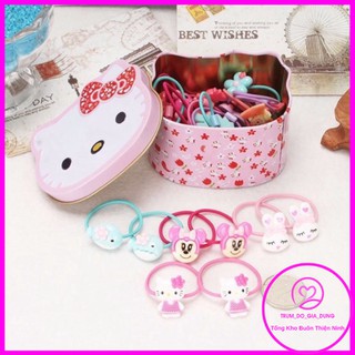 Hộp 40 dây cột tóc kitty cho bé gái