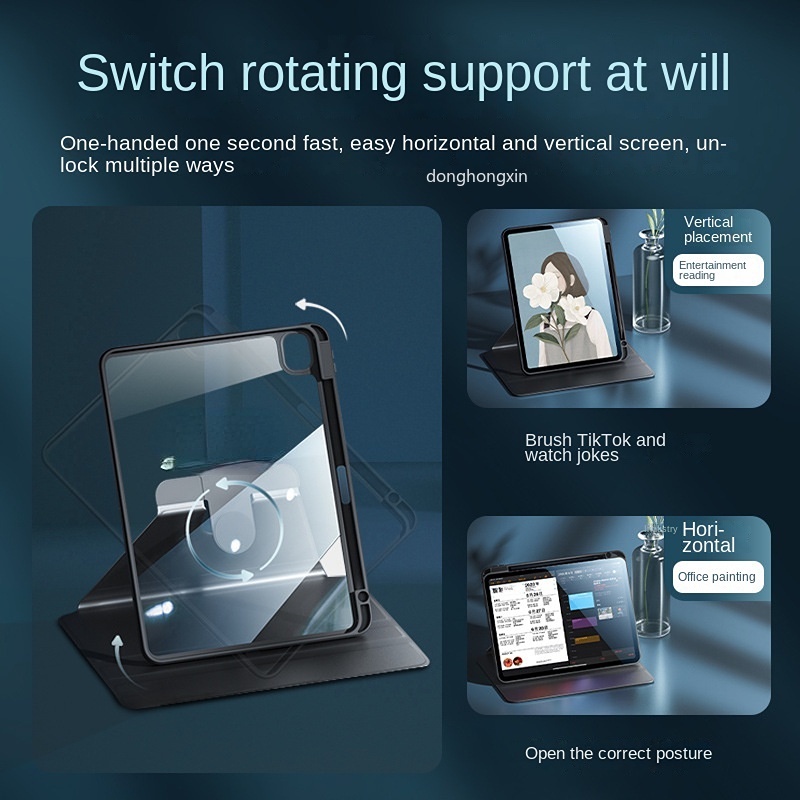 Ốp Máy Tính Bảng Bằng Acrylic Cứng Nắp Gập Từ Tính Có Giá Đỡ Cho Xiaomi MiPad 5 Pro 2021