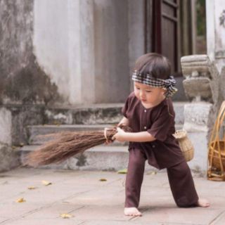 SET ÁO BÀ BA CHO BÉ TRAI (kèm khăn)