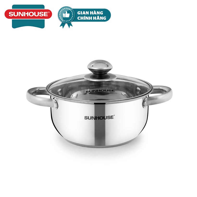 Nồi inox 3 đáy SUNHOUSE SH22120: 16/20/24CM