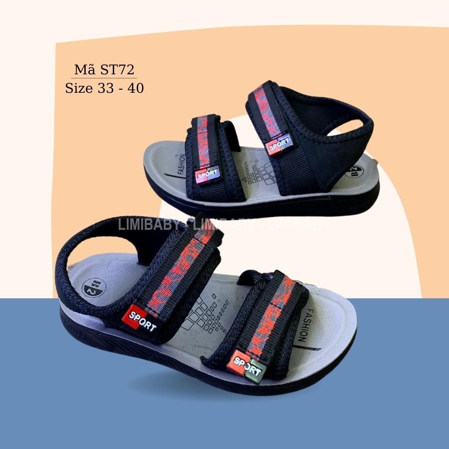 Dép sandal bé trai - Quai hậu học sinh siêu nhẹ kháng khuẩn cho bé đi học đi biển khỏe khoắn và năng động ST72