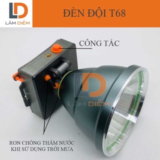 Đèn pin đội đầu siêu sáng pin trâu chóa hợp kim T61 - T68