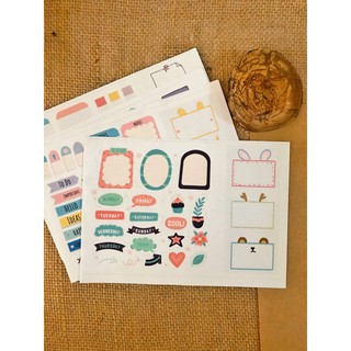 [Cute] Set 4 tờ sticker bullet journal trang trí sổ tay, planner