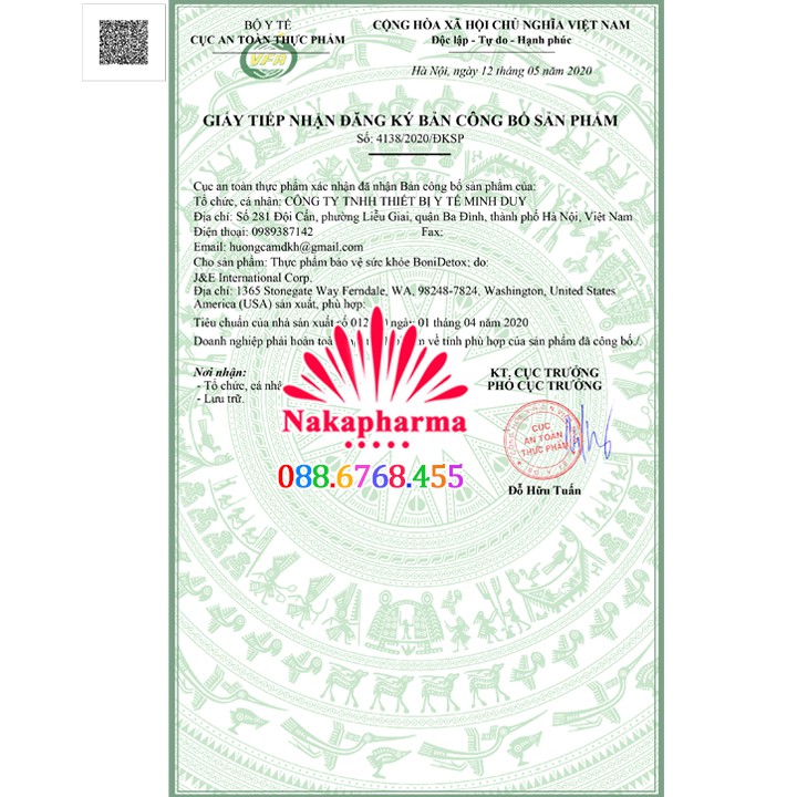 BoniDetox – Tăng cường miễn dịch hệ hô hấp, giảm ho khó thở, hen suyễn, viêm phổi, viêm phế quản Boni Detox