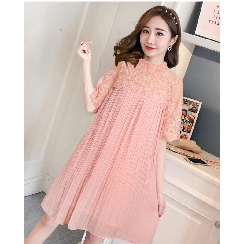 Váy Voan Xếp Li Kiểu Dáng Dễ Thương