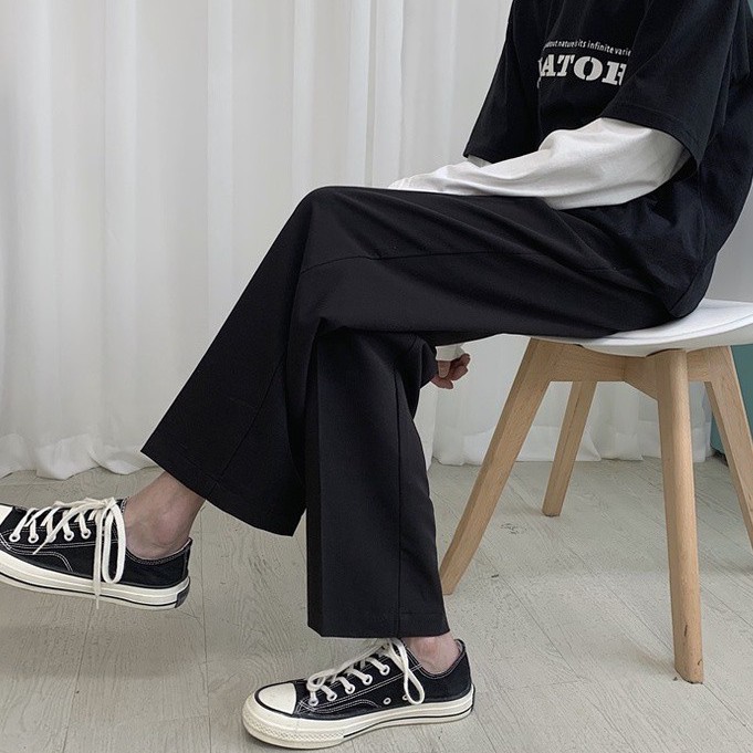 Quần Dài Dáng Suông Rộng Phong Cách Thời Trang Hàn Quốc Cho Nam Giới