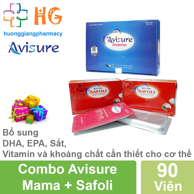 Combo Avisure Mama + Avisure Safoli - Bổ sung vi chất toàn diện cho bà bầu