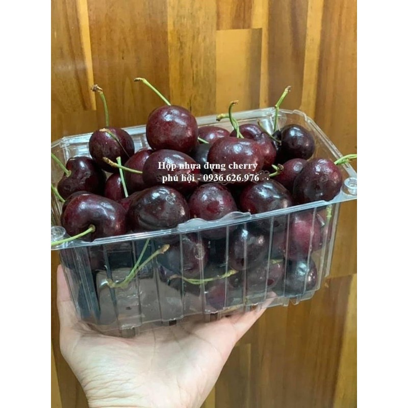 Thùng 330 cái hộp nhựa đựng trái cây 1kg p1000b cherry dâu táo