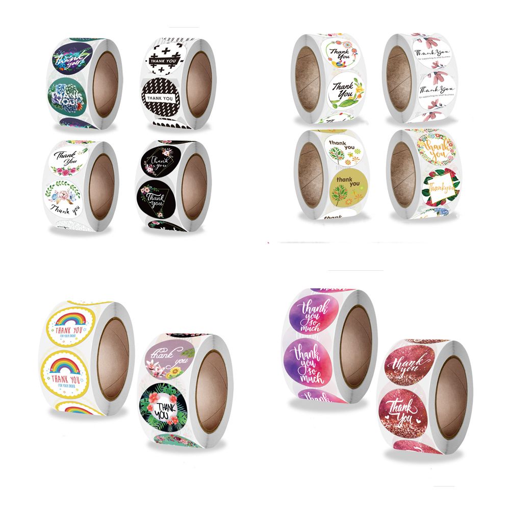 Nhãn Dán Niêm Phong Bao Thư In Chữ Thank You Độc Đáo Trang Trí Quà Tặng