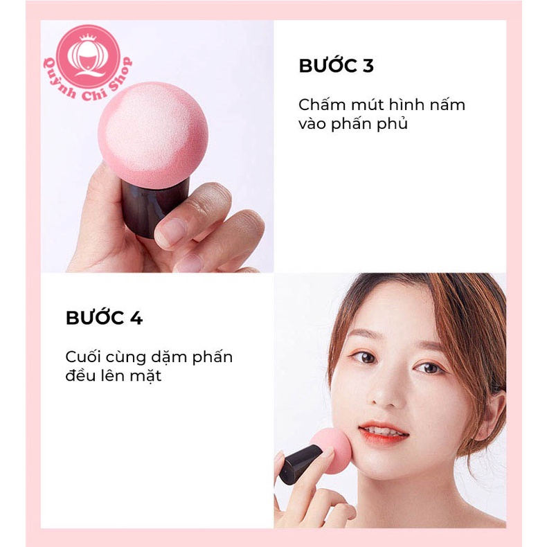 Bông trang điểm, mút tán kem nền phấn phủ Maycreate 4 màu - Hình Cây Nấm có tay cầm | BigBuy360 - bigbuy360.vn