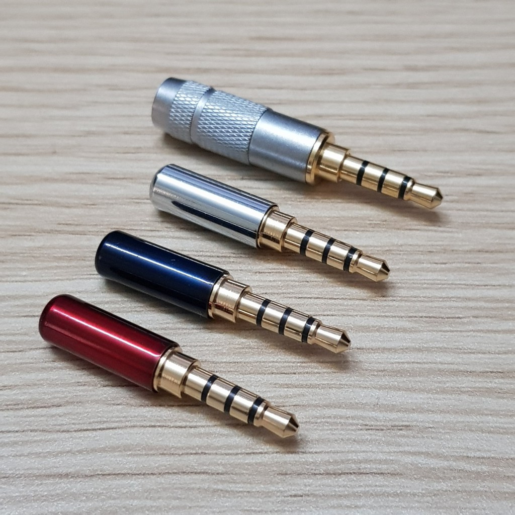 Jack 3.5mm DIY full kim loại,có mic dùng thay thế cho tai nghe