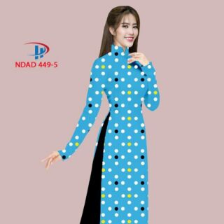 Vải áo dài chấm bi