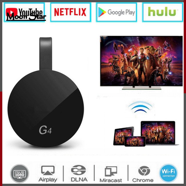 NETFLIX MIRASCREEN Thiết Bị Nhận Tín Hiệu Wifi Cho Google Chromecast 2 / 3 / 2018 Android