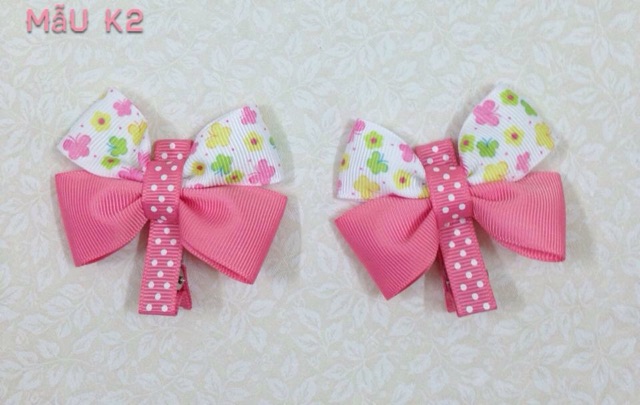 Cột tóc, kẹp tóc ruy băng handmade cho bé