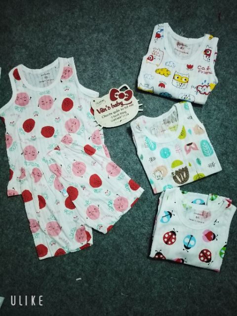 xã kho combo 5 Bộ cotton giấy size đại Bé trai , bé gái 15-26kg