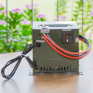 Máy kích điện 12V lên 220V sóng Sine tinh khiết chuẩn hàng NHẬT BẢN 1500VA/850W kiêm sạc bình ắc quy tự ngắt (TS60)