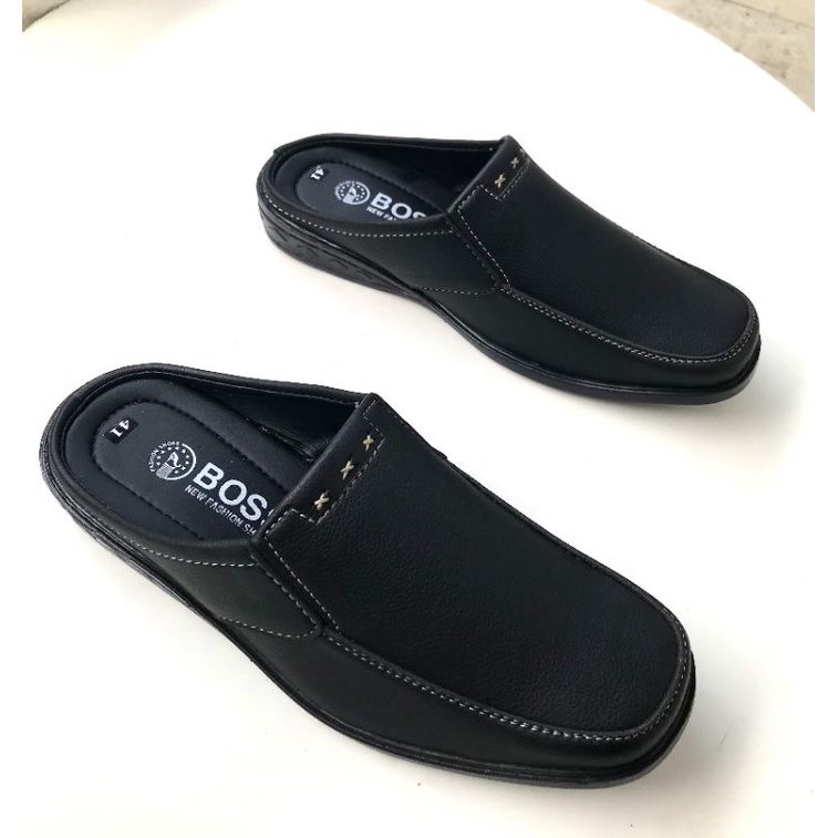 Giày sapo nam đẹp, giày không gót nam mẫu mới, màu đen ,sang trọng lịch lãm,mã SP11