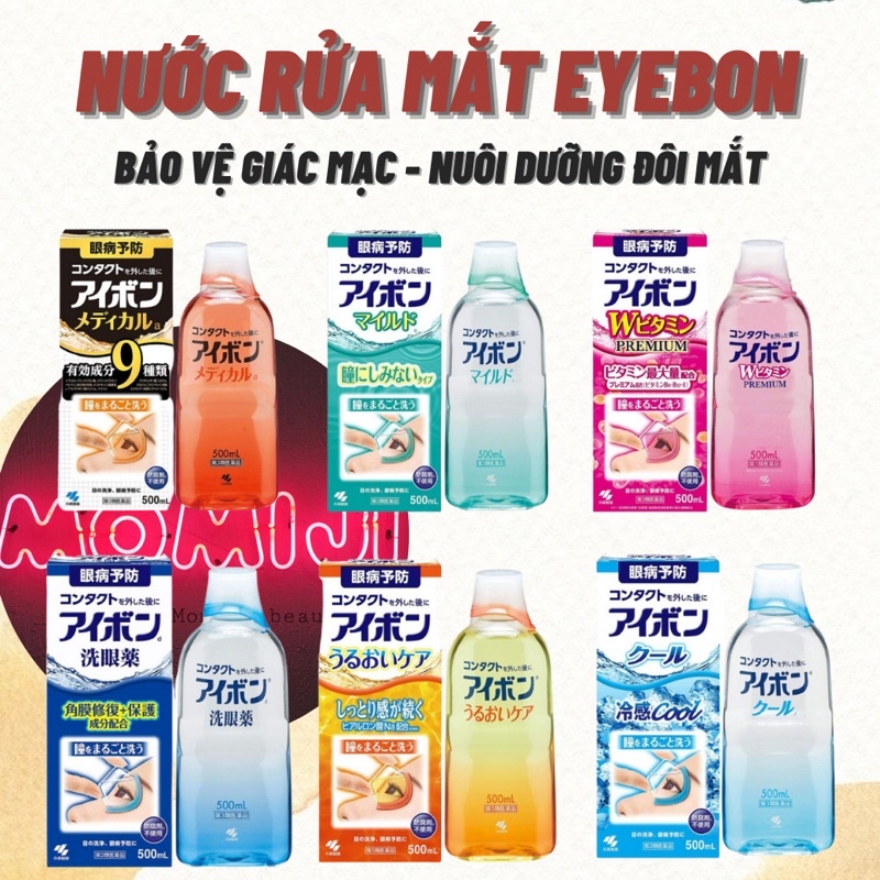 Nước rửa mắt Eyebon Kobayashi W Vitamin chuẩn Nhật