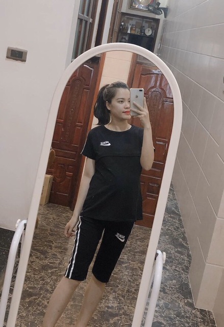 Bộ bầu mặc nhà và sau sinh chất cotton