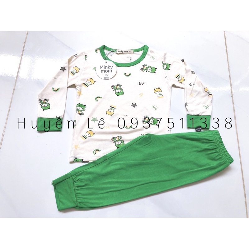Bộ Dài Tay MINKY MOM THUN LẠNH in hình dễ thương cho bé -TH108