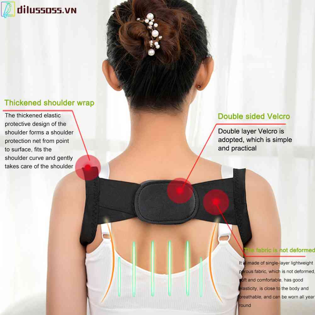 Đai Đeo Hỗ Trợ Điều Chỉnh Tư Thế Lưng Cho Nam Nữ