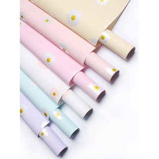 Giấy gói hoa cao cấp,giấy gói quà hai mặt mẫu hoa cúc