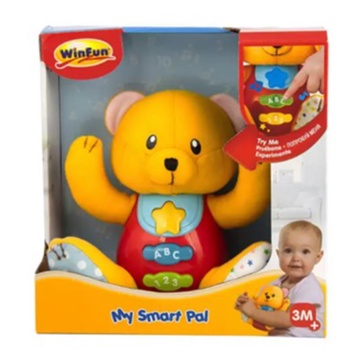 Đồ chơi hình gấu bear có nhạc 0617 hiệu Winfun - Thú bông có nhạc cho bé phát triển giác quan