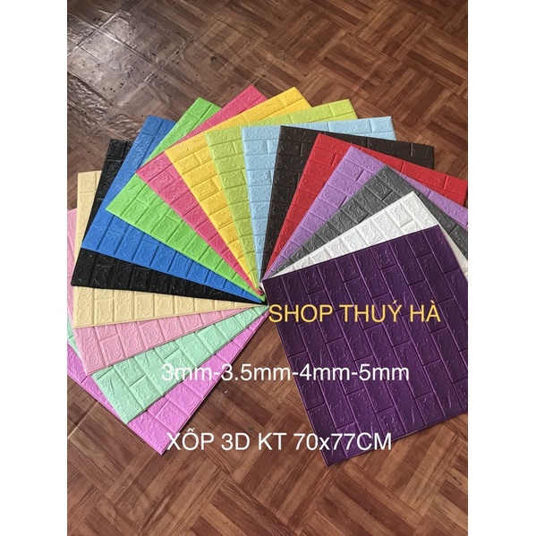 Xốp dán tường 3d vân gạch loại 5mm siêu rẻ