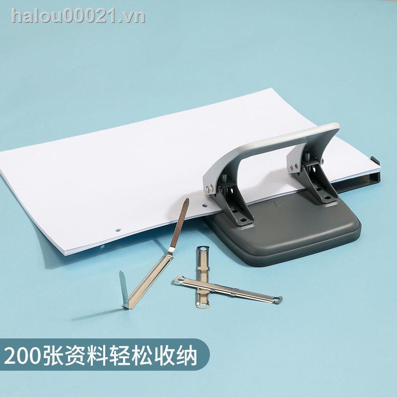 Máy bấm lỗ giấy bằng tay hiệu quả bấm hai lỗ tròn làm gáy lò xo đóng sách thích hợp cho tài liệu khổ A4